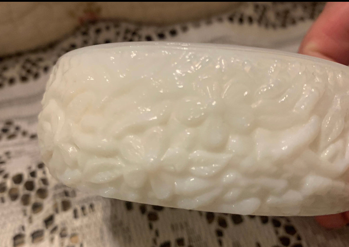 Vintage 1970's Avon Milk Glass Soap / Trinket Dish Collectible