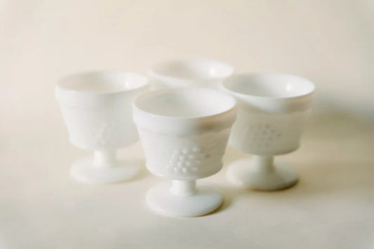 Collectible Milk Glass Sorbet Dishes