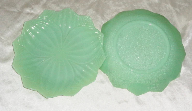 Jadeite Lotus Plates - Collectible from 1940's