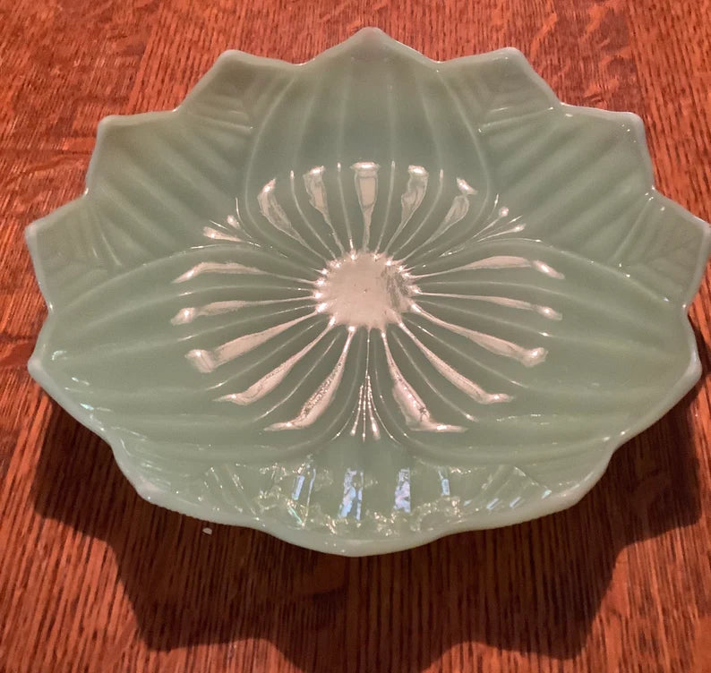 Jadeite Lotus Plates - Collectible from 1940's